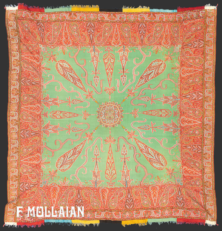 Antique Indian Kashmir Shawl Textile n°:16419401